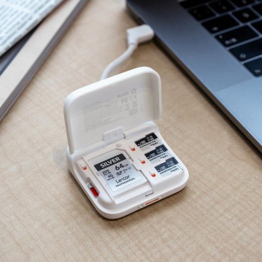 Lettore di schede USB-C PGYTECH CreateMate Bianco