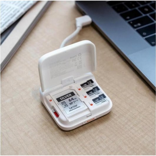 Lettore di schede USB-C PGYTECH CreateMate Bianco