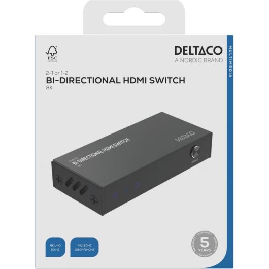 Deltaco HDMI-7052 Video-Switch 3 Eingänge 3 Ausgänge 8K Ultra HD