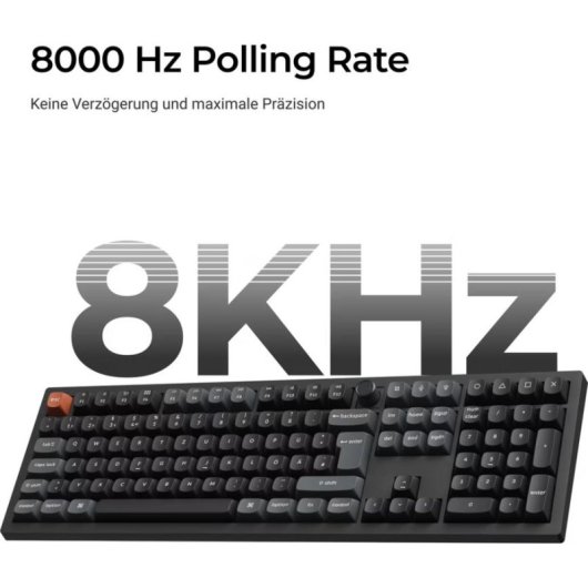 Tastatur Keychron V6 Ultra mechanisch 100% QWERTZ mit Silk POM Red Switches und RGB