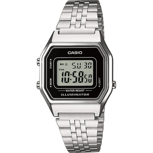 Reloj Casio Vintage LA680WEA-1EF Masculino Acero Inoxidable A Prueba de Agua