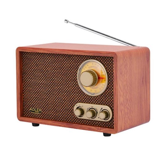 Radio Portátil Adler AM/FM 10W Bluetooth Marrón