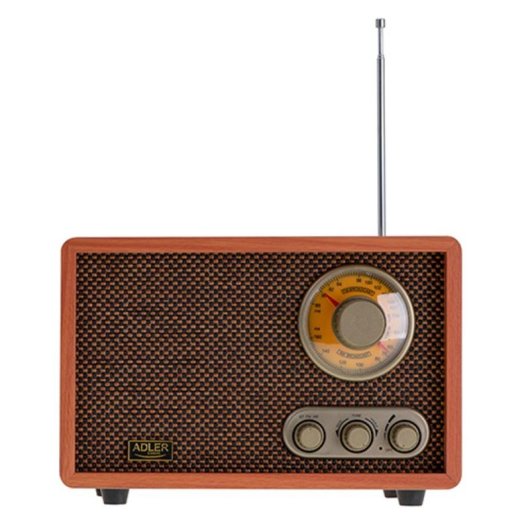 Radio Portátil Adler AM/FM 10W Bluetooth Marrón