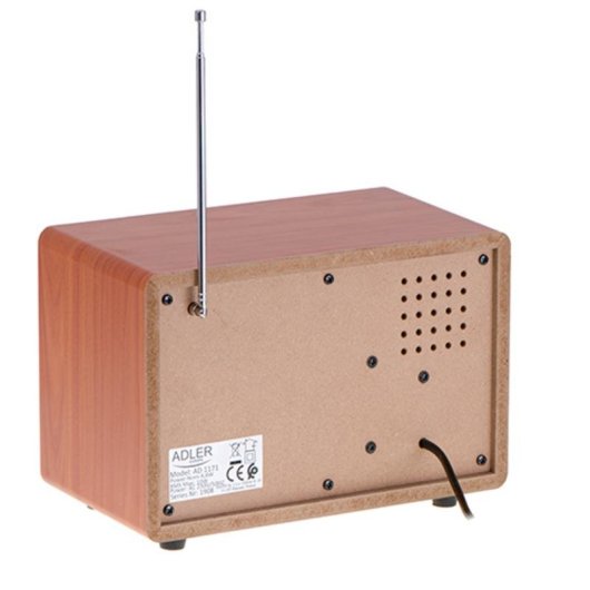 Radio Portátil Adler AM/FM 10W Bluetooth Marrón