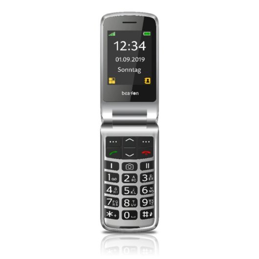 Mobiltelefon Beafon SL495 LTE Clamshell 2.4" 4G Schwarz Silber