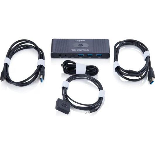 Conmutador KVM Digitus USB-C 3.0 HDMI 2 Puertos 4K60Hz Core Line