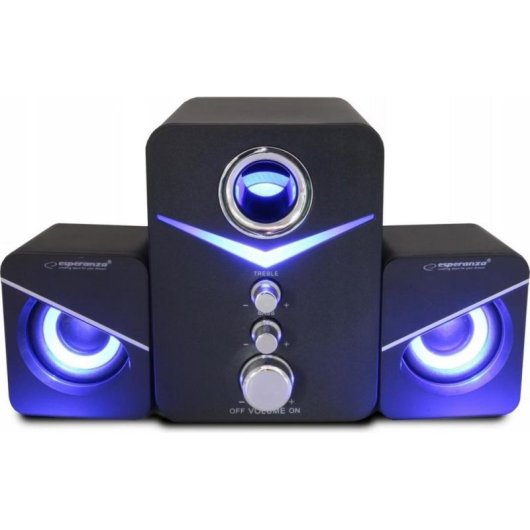 Altavoces Esperanza Stereo USB 6W 2.1 Canal avec montage mural
