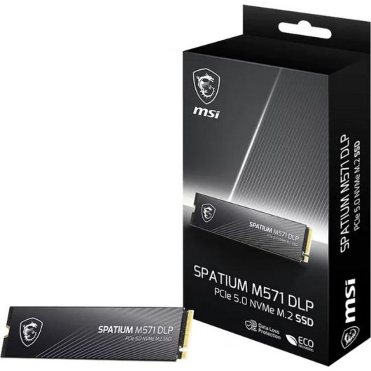 Disco Duro MSI Spatium M571 DLP 4TB M.2 PCIe 5.0 NVMe 14500MB/s