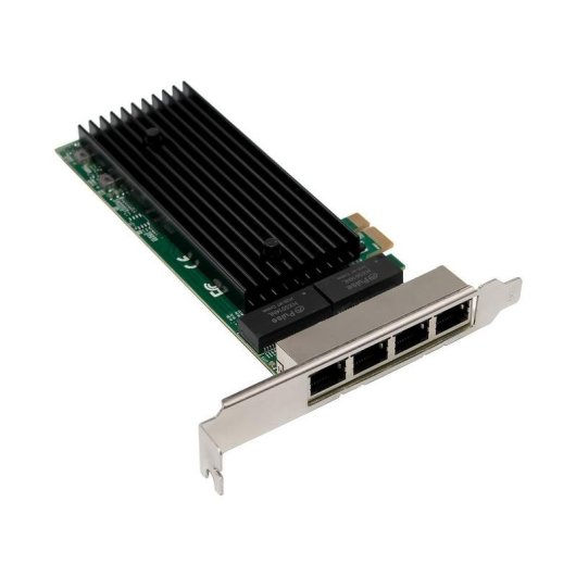 Netzwerkkarte MicroConnect MC-PCIEX1-82575-Q PCIe x1 4 Ports Gigabit Ethernet Schwarz