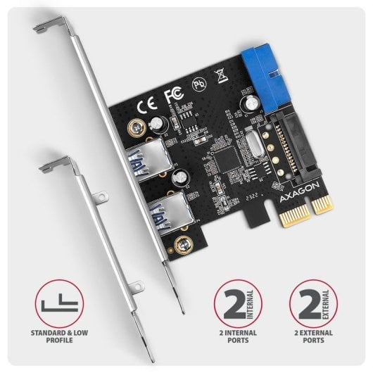 Tarjeta de Interfaz Axagon PCEU-232RS PCIe a USB 3.2 Gen 1