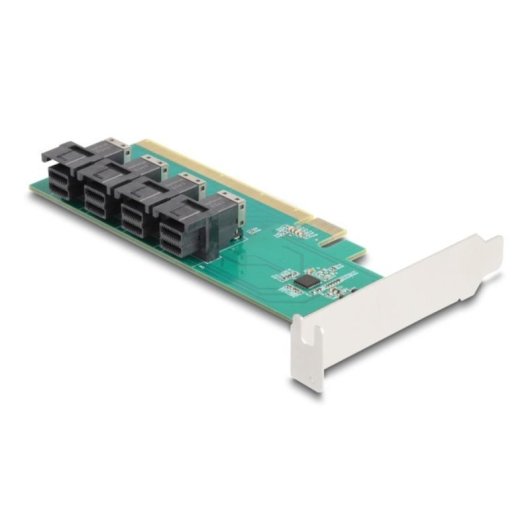 Tarjeta de Interfaz Delock 90777 PCIe x16 4 Puertos SFF-8643 NVMe Low Profile