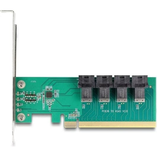 Tarjeta de Interfaz Delock 90777 PCIe x16 4 Puertos SFF-8643 NVMe Low Profile