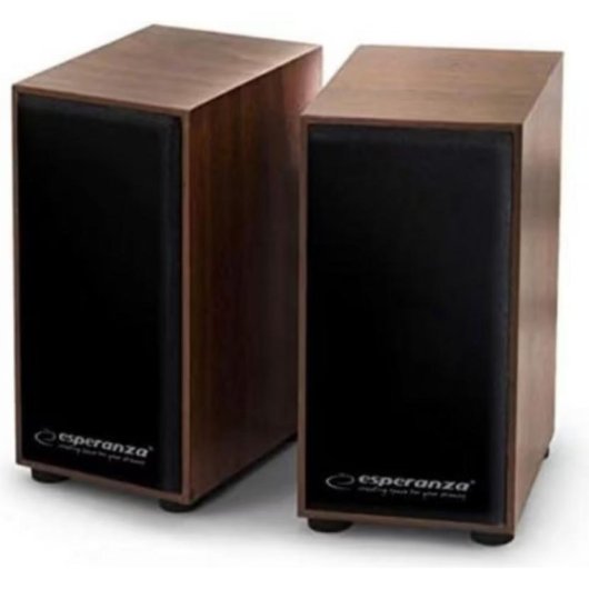 Altavoces ESP de madera USB 2.0 canal 6W con control de volumen
