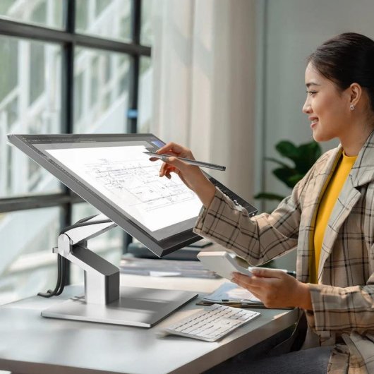 Monitor Alogic Clarity Fold Touch 27" UltraHD 4K 60Hz IPS Tátil HDR400 Altura Ajustável