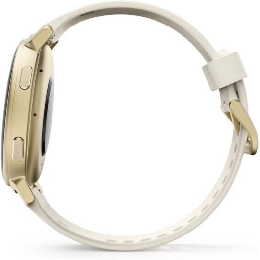 Hama 00178641 Bluetooth GPS 43mm AMOLED Gold Weiß IP68 Pulsmesser SpO2