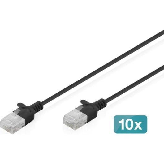 Cavo di Rete Digitus CAT6 U/UTP Slim 10x2m Nero