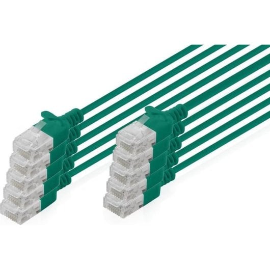 Cavo di Rete Digitus CAT6 U/UTP Slim 2m Verde 10 Unità