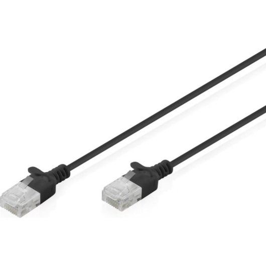 Cable de Red Digitus CAT6 U/UTP Slim Patch 0.3m Negro