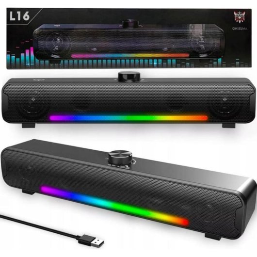 Altavoces Onikuma Gaming 2.0 USB 10W con Bluetooth 5.3 y luz ambiental