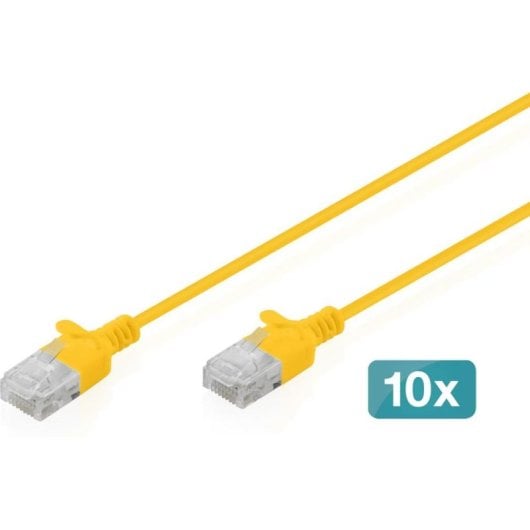 Cavo di Rete Digitus CAT6 U/UTP Slim 2m Giallo 10 Unità