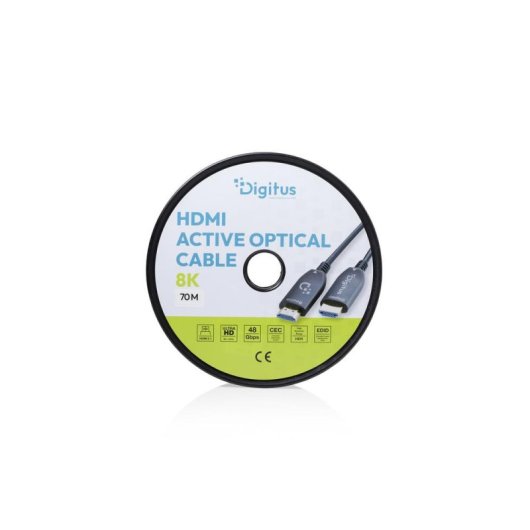 Cavo HDMI AOC Fibra Ottica Ibrida Digitus 70m 8K 60Hz