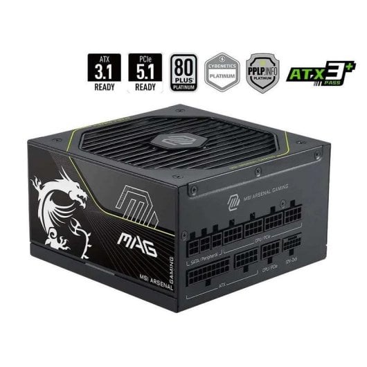 Fuente de Alimentación MSI 306-7ZPNX11-CE0 1200W Certificación 80 PLUS Platinum modular