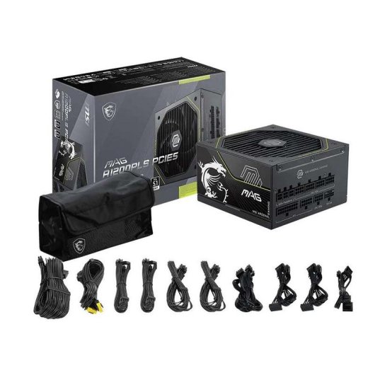 Fuente de Alimentación MSI 306-7ZPNX11-CE0 1200W Certificación 80 PLUS Platinum modular