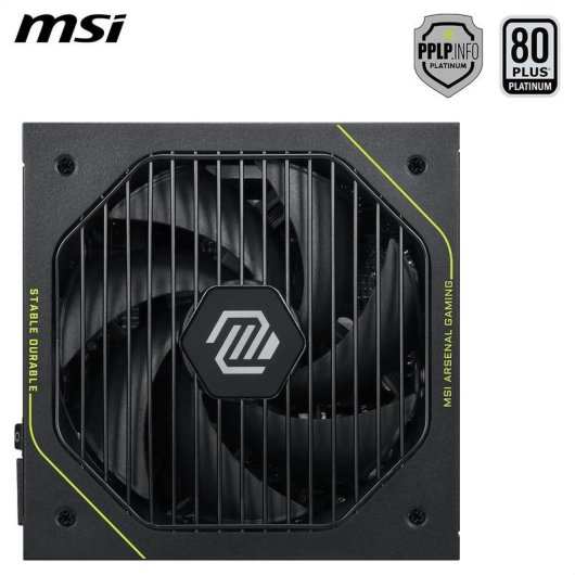 Fuente de Alimentación MSI MAG A1000PLS 1000W Certificación 80+ Platinum modular