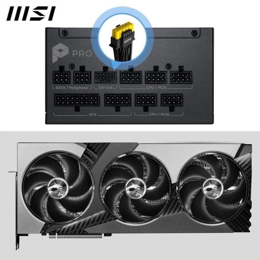 Fuente de Alimentación MSI PRO A1000PL PCIE5 1000W 80 Plus Platinum modular