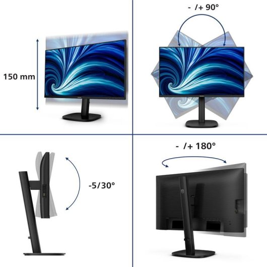 Monitor Philips 24B2U3601 23,8" Quad HD 120Hz IPS USB-C Altura Ajustable