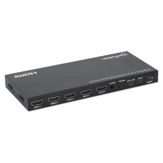 Multiview HDMI-Switch 4x1 Manhattan 4K@30Hz PiP Schwarz