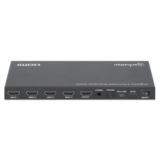 Multiview HDMI-Switch 4x1 Manhattan 4K@30Hz PiP Schwarz