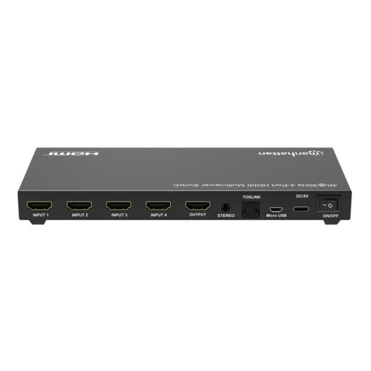 Multiview HDMI-Switch 4x1 Manhattan 4K@30Hz PiP Schwarz