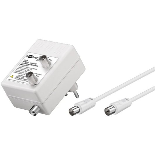 Amplificador de sinal TV Goobay 67226 IEC 230V 2 portos