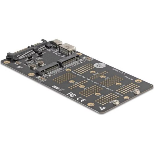 Adaptateur Delock pour SSD M.2 NVMe et SATA vers PCIe et OCuLink