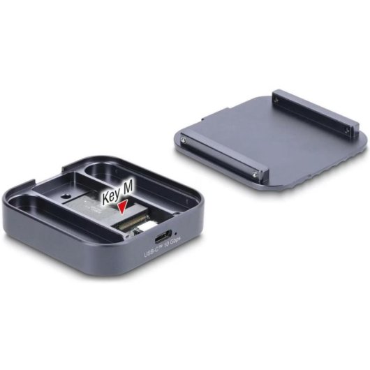 Caja PC Delock M.2 2230 Metal Negro Gris SSD NVMe USB-C