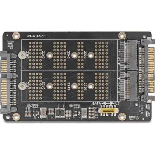 Adapter Delock M.2 zu U.2 und SATA für NVMe- und SATA-SSDs