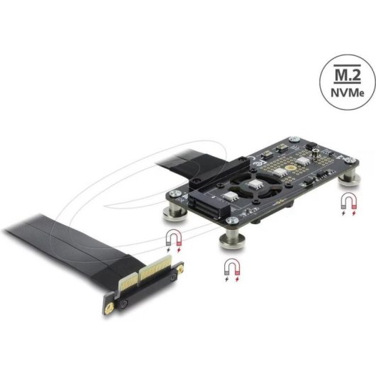 Adaptador PCIe 3.0 x4 a M.2 Key M Delock RGB con Lüfter