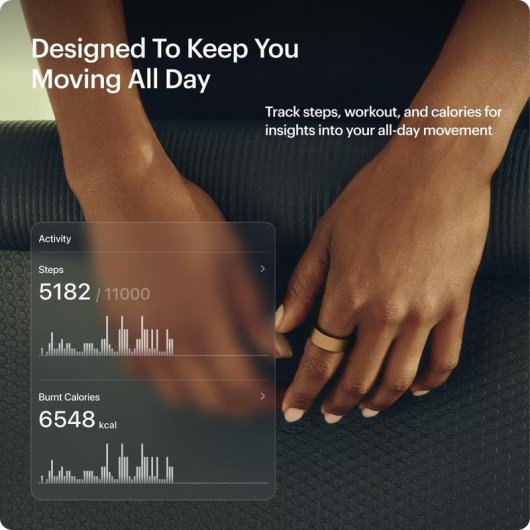 Smart Ring Ultrahuman Ring Air T8 Bluetooth IP68 Akku Android iOS Rosa