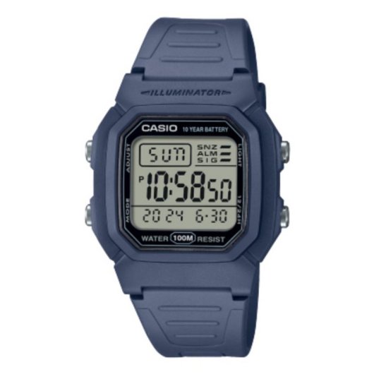 Relógio Casio Collection W-800H-2AV Azul Resina 100m À Prova de Água