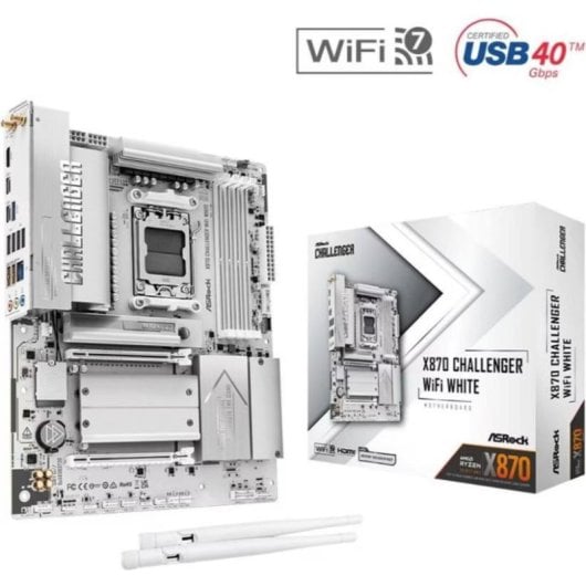 Scheda Madre AsRock X870 Challenger WiFi White AMD X870 AM5 DDR5 ATX WiFi 7 PCIe 5.0