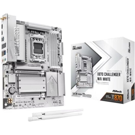 Scheda Madre AsRock X870 Challenger WiFi White AMD X870 AM5 DDR5 ATX WiFi 7 PCIe 5.0