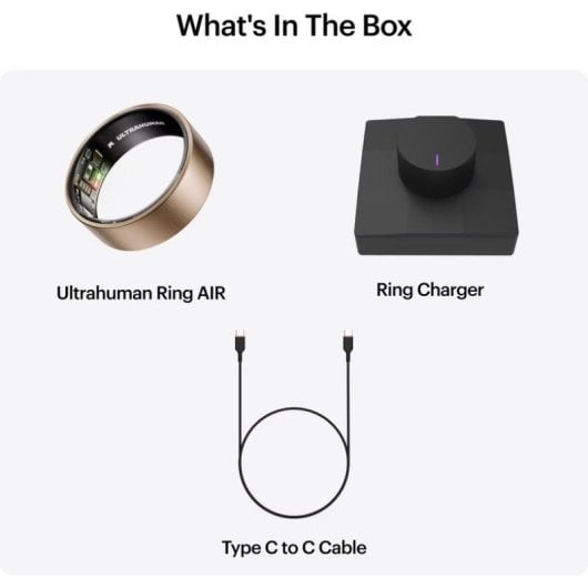 Smart Ring Ultrahuman Ring Air Größe 9 Android IP68 Akku 6 Tage Titan Rosa