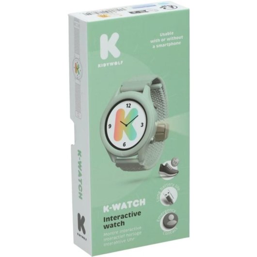 Kidywolf Kidywatch Bluetooth 1,34" Verde Talla Única Resistente al Agua