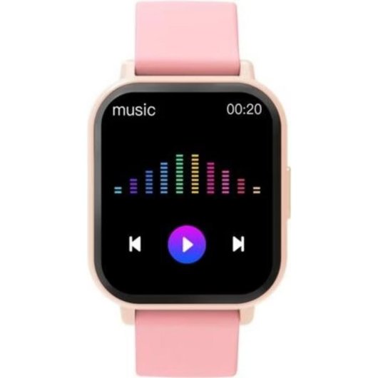 Denver SWC-176RO Bluetooth 1,81" Gris Correa Rosa IP65 Pulsómetro