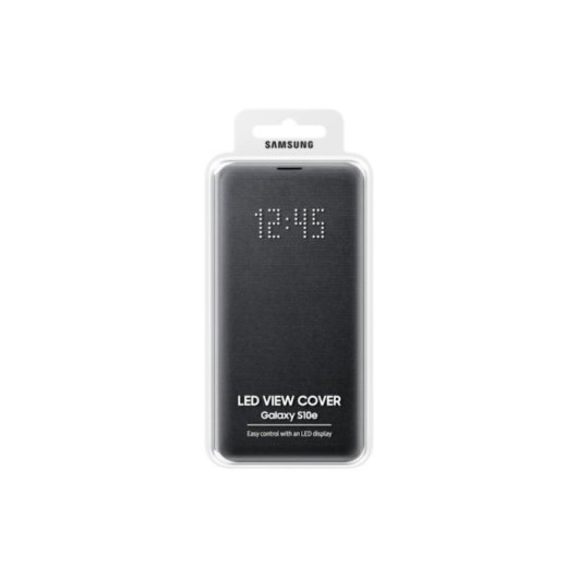 Capa para telemóvel Samsung EF-NG970 Folio preta com bolso para cartões para Galaxy S10e
