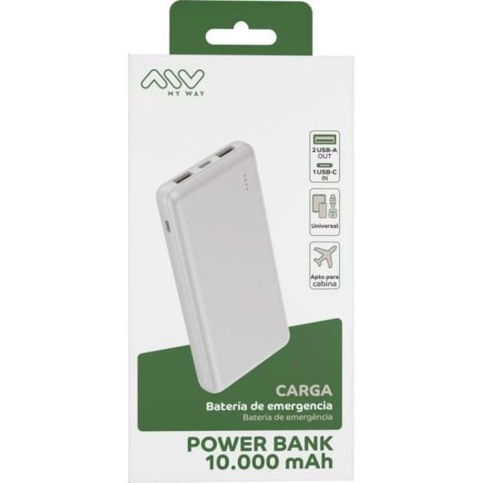 Powerbank My Way 10000 mAh USB-C Branco