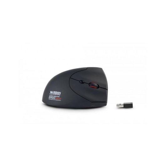 Ratón Urban Factory ERGO NEXT Vertical Inalámbrico 1600 DPI Negro 6 Botones