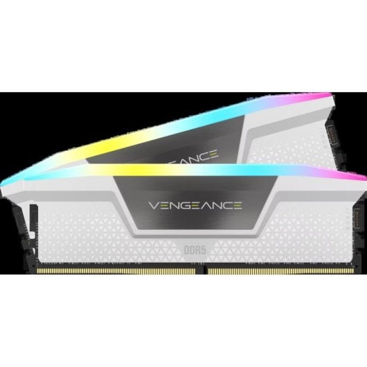 Memoria RAM Corsair Vengeance RGB 32GB 2x16GB DDR5 6400MHz CL32 AMD EXPO Bianco