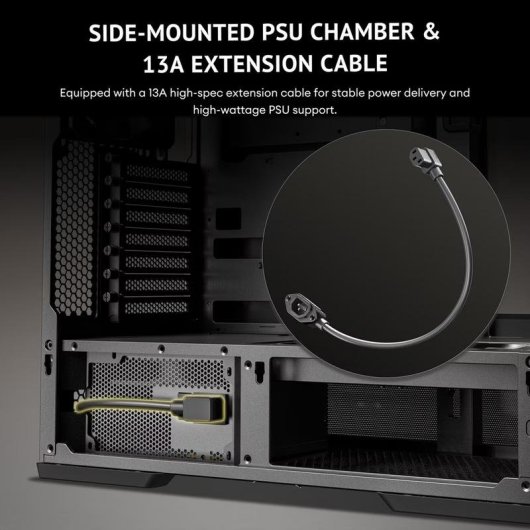 Boîtier PC Antec C6 Curve Air Midi Tower ATX Verre Trempé Noir